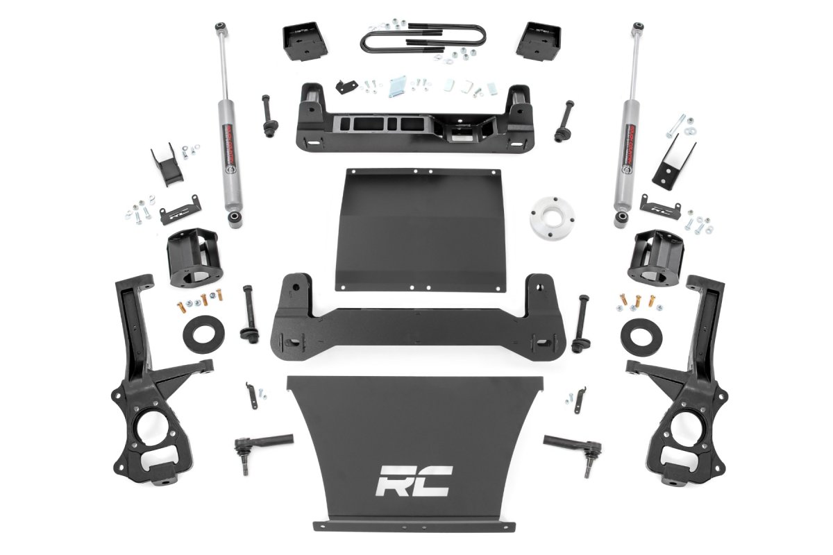 GMC Sierra 1500 Suspension Lift Kit - Front + Rear - Rough Country - 6-Inch Lift, Mono Leaf Rear, N3 Shocks - '25-'26